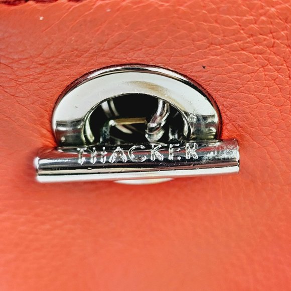 Thacker Anthropologie Capri Crossbody Multi-Compartment Zipper Top Coral Handbag - Picture 14 of 14